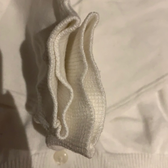 NWOT/New Girl’s Children’s Place White Pearl Knit Button Up Cardigan-size16 - Picture 9 of 17